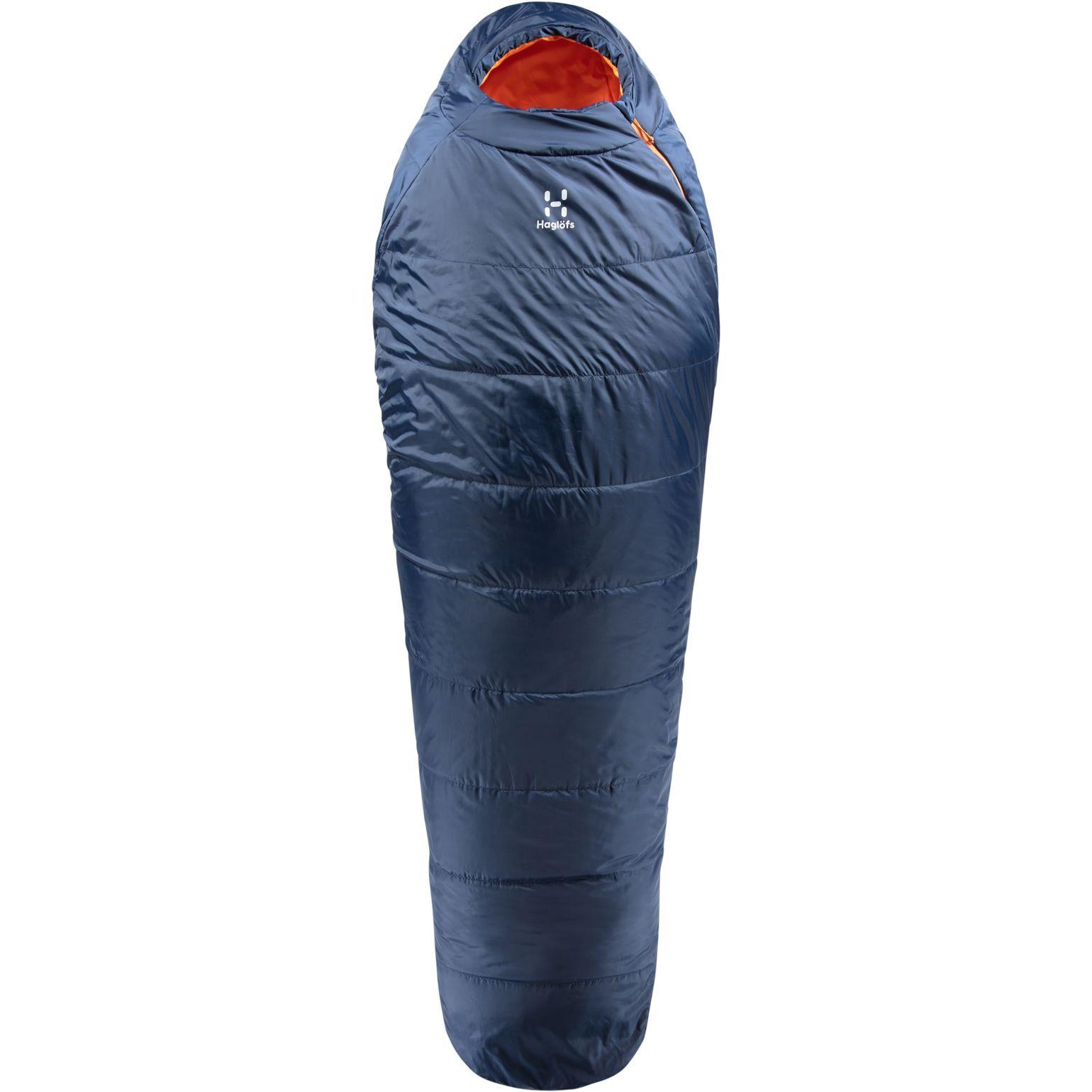 Haglöfs Tarius -5 sovepose i midnight blue og tangerine