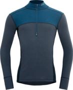 Devold Lauparen Merino 190 Zip Neck Herre i mørkeblå farge